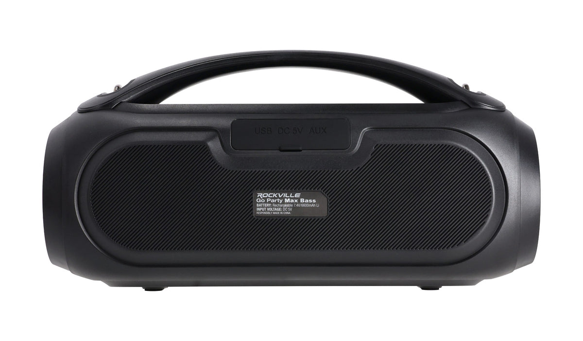 Rockville GO PARTY MAX BASS Large Portable LED Bluetooth Speaker w/Wireless Link
