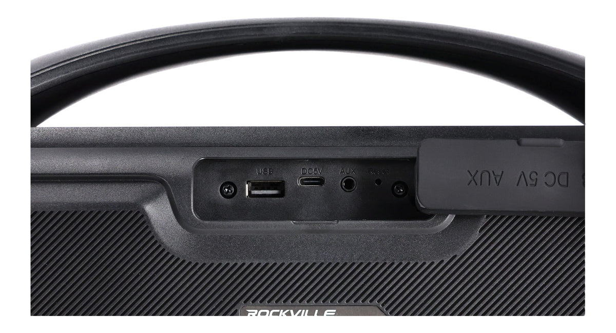 Rockville GO PARTY MAX BASS Large Portable LED Bluetooth Speaker w/Wireless Link