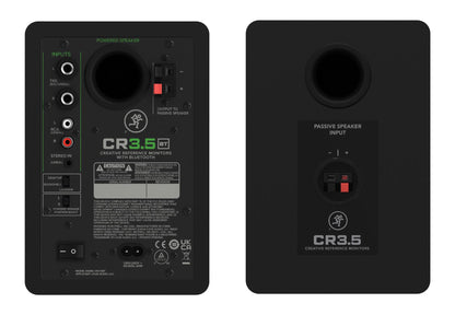 Pair Mackie CR3.5BT 3.5" Studio Monitors w/Bluetooth+Low Profile Riser Stands