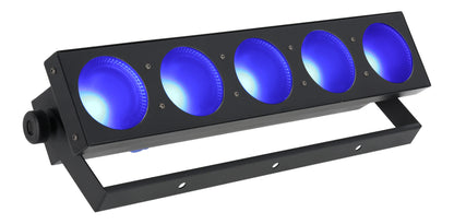 FIVE-EYE 5 RGB Blinder Lights w/19 Channels of DMX+Controller+Cables