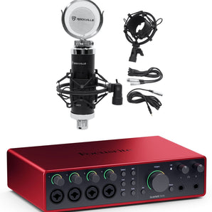 Focusrite SCARLETT 18I16 4G 4th Gen 24bit 192 kHz Recording Interface+Microphone