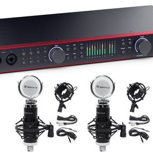 Focusrite SCARLETT 18I20 4G 4th Gen Audio Recording Interface+(2) Studio Mics