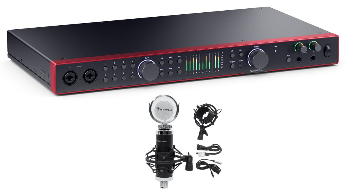 SCARLETT 18I20 4G 4th Gen 24-bit 192 kHz Audio Recording Interface + Mic