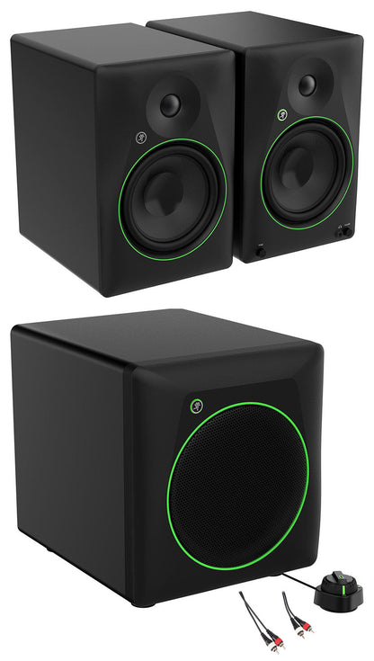 Pair Mackie CR8BT 8" Powered Studio Monitors w/Bluetooth/Tone Control+8" Sub