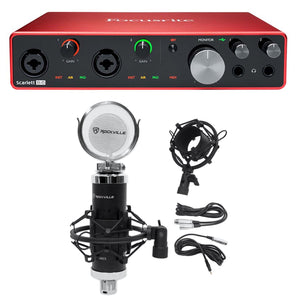Focusrite SCARLETT 8I6 3rd Gen 192KHz USB Audio Recording Interface and Studio Mic