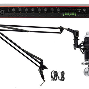Focusrite Scarlett 18i20 3rd Gen 18-in, 20-out USB audio interface+Mic and 40 inch Boom Arm