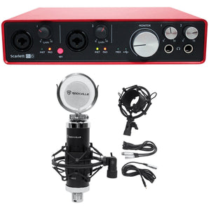 Focusrite SCARLETT 6I6 2ndGen USB Audio Recording Interface+Condenser Microphone