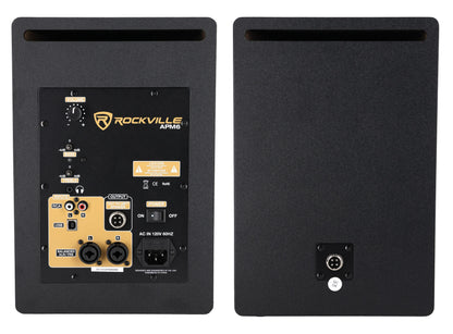 Rockville APM6C 6.5" 2-Way 350W Active/Powered USB Studio Monitor Speakers Pair