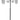 Rockville RLF6 BLACK 10 Foot Solid Base Tree Bar Lighting/Projector DJ Stand+Bags