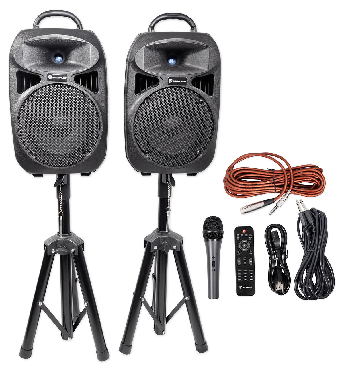 Dual 8" Phone/iPad/Laptop Youtube Karaoke Machine/System mit Wireless Mics