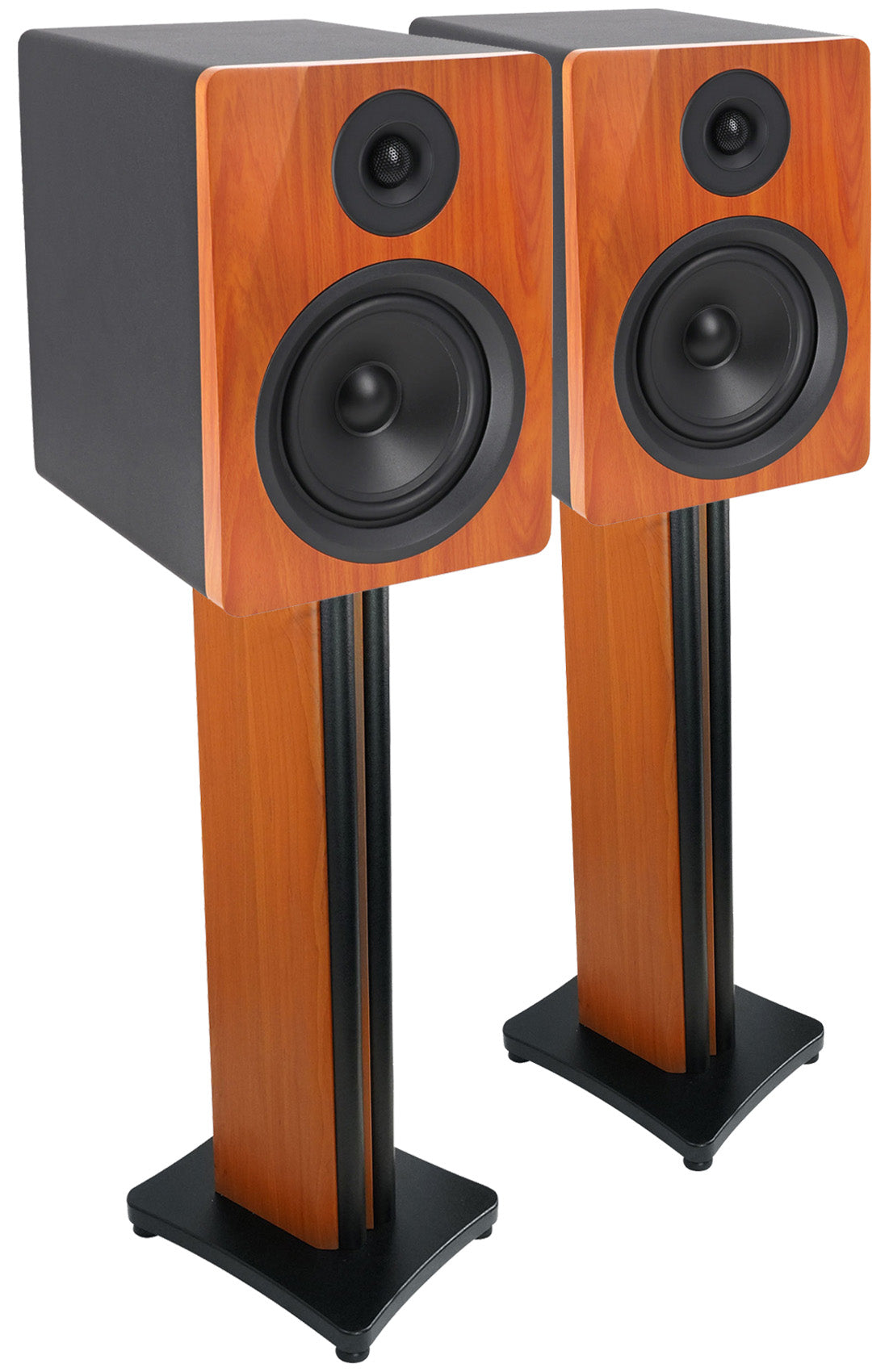 (2) APM5C 5.25" Powered USB Studio Monitor Speakers + 36" Premium Stands