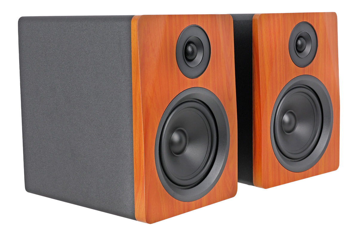 (2) APM5C 5.25" 250W Powered Studio Monitor Speakers + Adjustable Stands