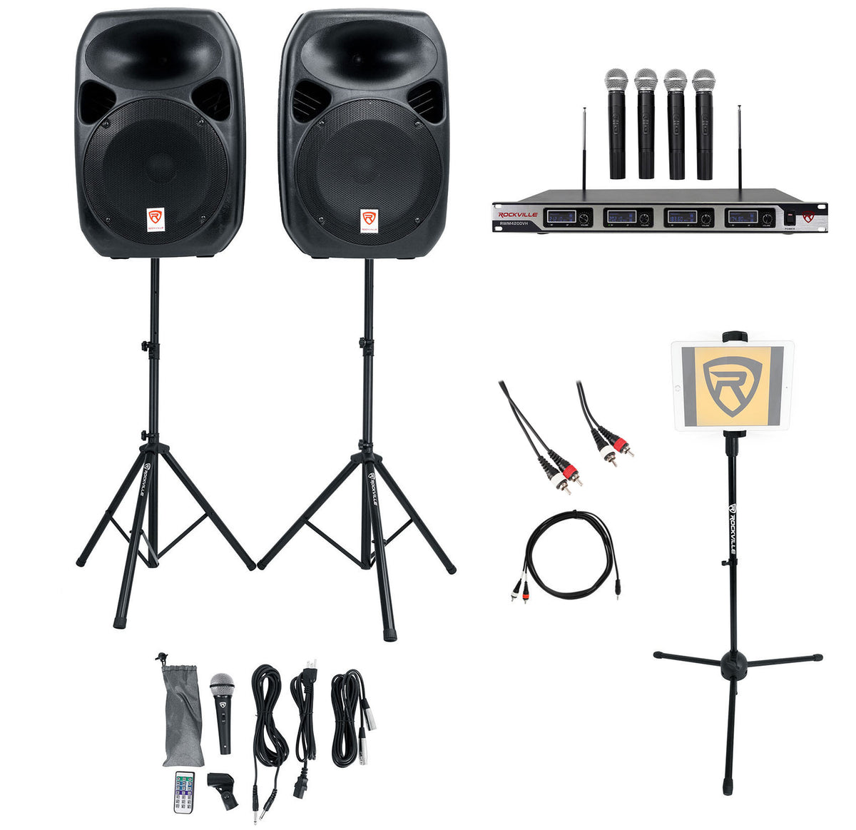 Pro Dual 12" Laptop/iPhone/iPad/Android/Tablet Karaoke Machine/System