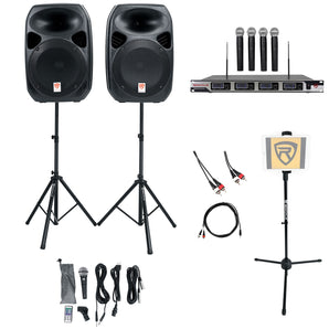 Rockville Pro Dual 12 inches Laptop/iphone/ipad/Android/Tablet Karaoke Machine/System