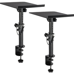 Rockville DMS75 Pair Studio Monitor Speaker Stands, Desk Clamp, 15 Degree Tilt