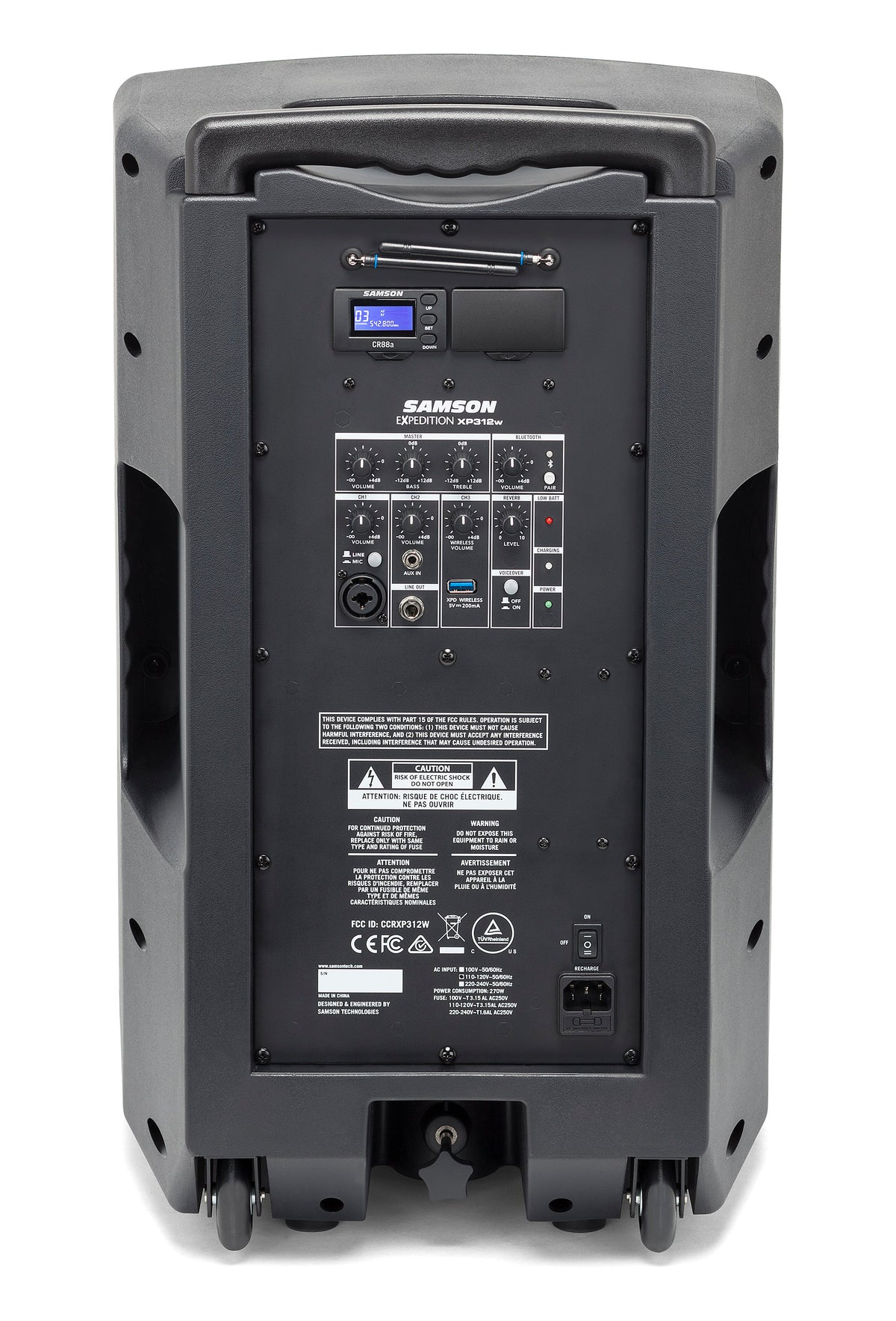 Samson Expedition XP312W-D 12" Portable PA Rechargeable Speaker w/Bluetooth+Mic