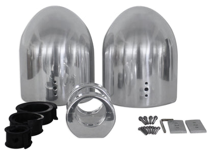 MAC90S 8" Silver Aluminum Wakeboard Tower Speaker Pods+Covers
