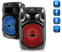 (2) Technical Pro BOOMPACK8 8" Powered Wireless Rechargeable Bluetooth Speakers