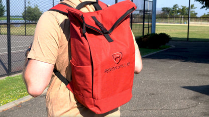 Rockville RPAK Burned Red Stylish Durable Backpack Bag w/ Padded Laptop Pocket
