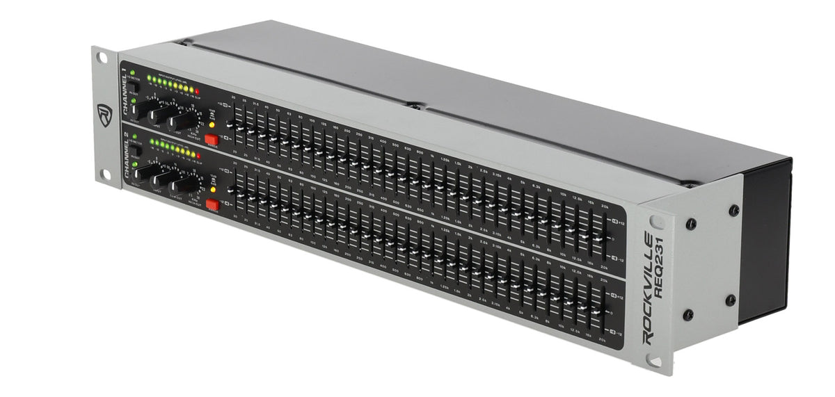 Rockville REQ231 V2 Dual 31 Band 1/3 Octave Graphic Equalizer w/ Sub-Output!