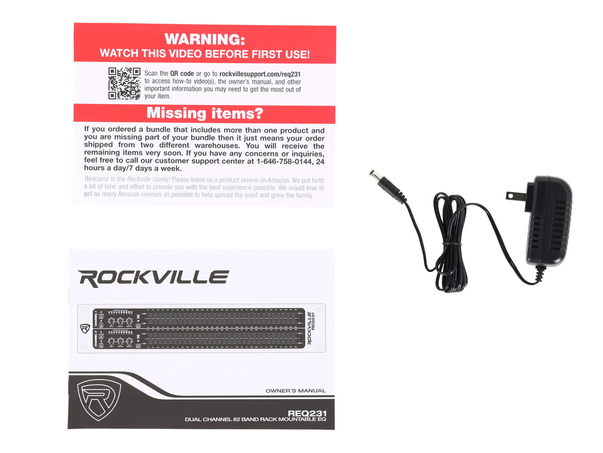 Rockville REQ231 V2 Dual 31 Band 1/3 Octave Graphic Equalizer w/ Sub-Output!