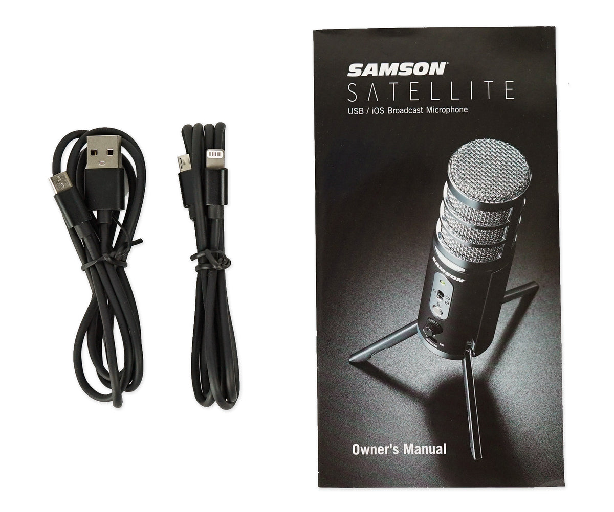 Samson Satellite Recording USB/iOS Microphone Computer iPad iPhone Streaming Mic