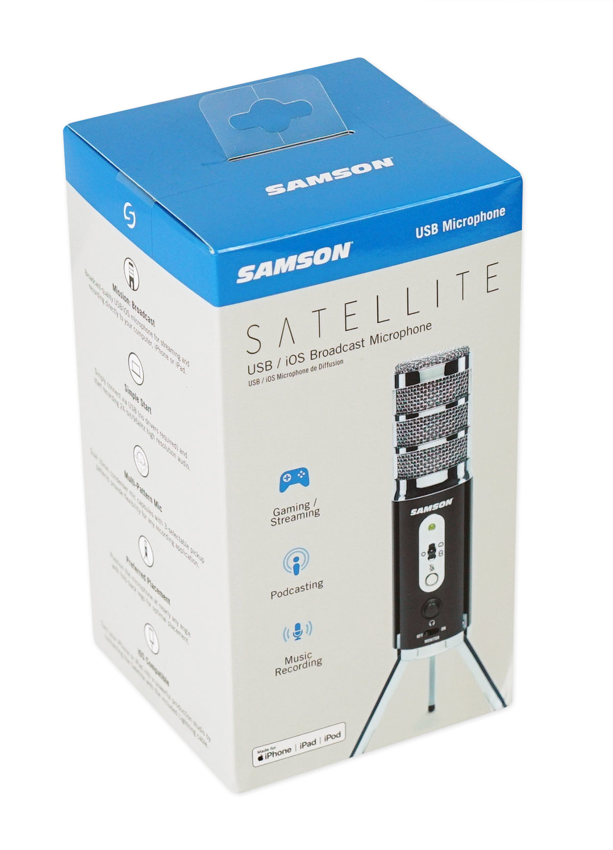 Samson Satellite Recording USB/iOS Microphone Computer iPad iPhone Streaming Mic