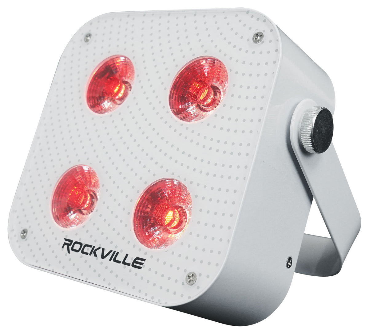 Rockville MINI IR4 CHARGE PACKAGE WHITE 8 DJ Par Wash Up Lights+Case+App Control