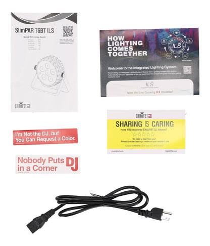 Chauvet DJ SLIMPAR T6 BT ILS D-Fi USB DMX RGB LED Par Wash Up-Light w/Bluetooth