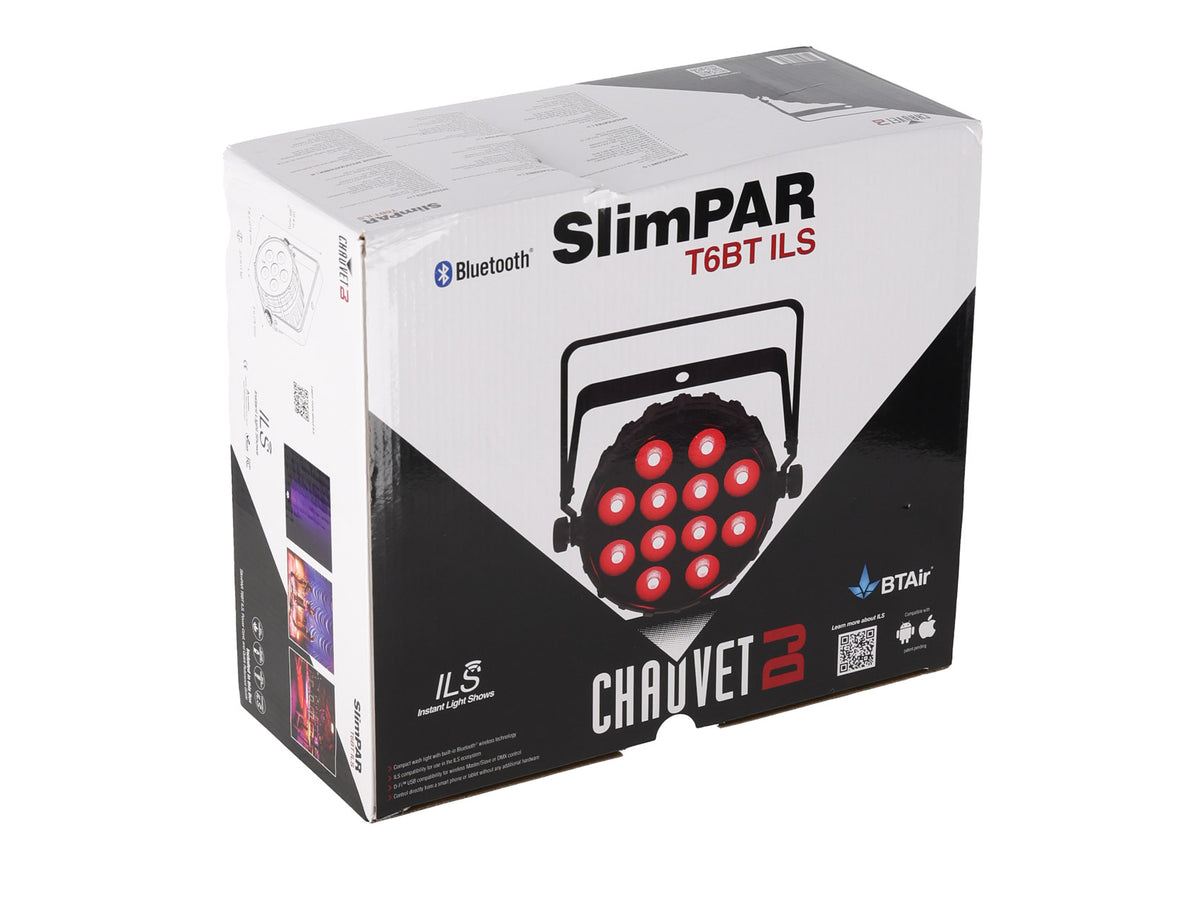 Chauvet DJ SLIMPAR T6 BT ILS D-Fi USB DMX RGB LED Par Wash Up-Light w/Bluetooth