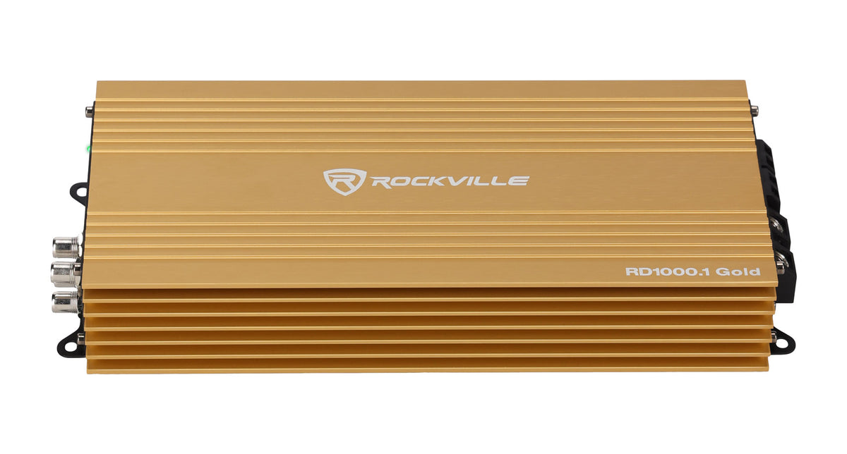 Rockville RD1000.1 Gold 1000w RMS @ 1 Ohm (4000w Peak) Mono Amplifier Car Amp
