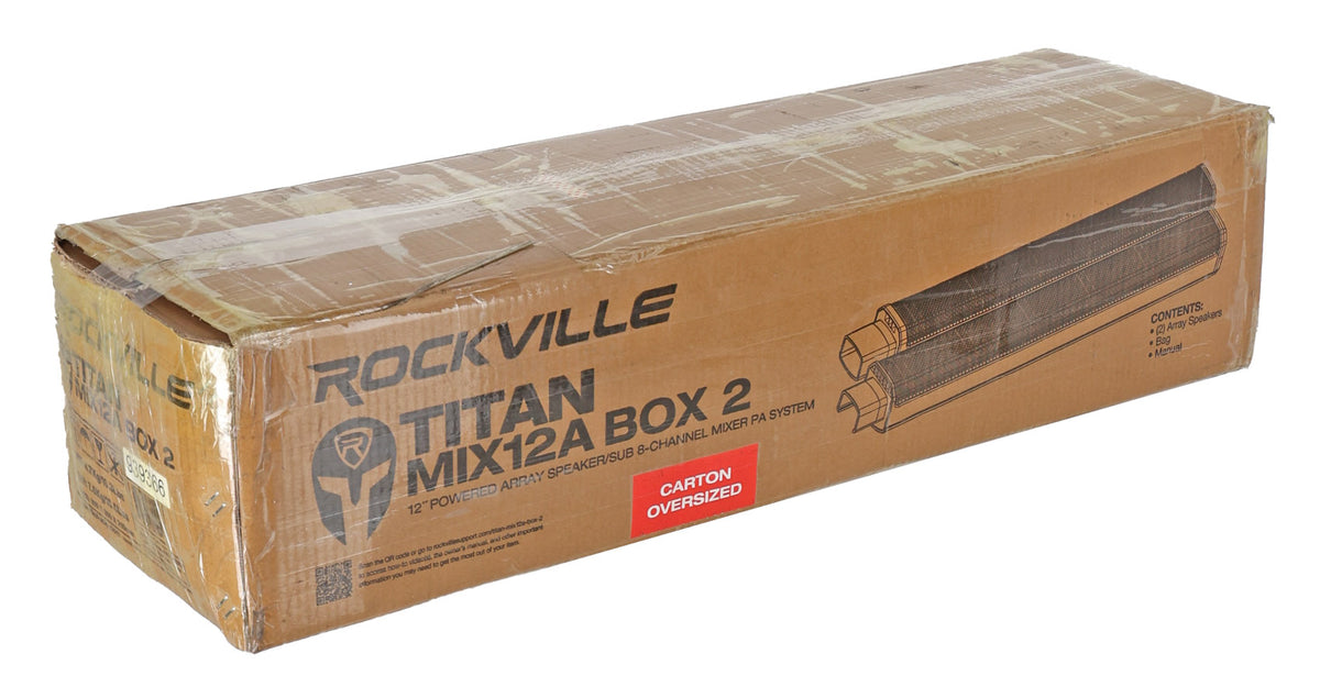 Rockville TITAN MIX12A BOX 2 - Contains (2) Array Speakers + Bag + Manual