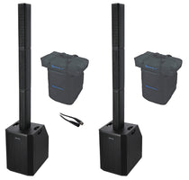 (2) TITAN ARRAY SYSTEM V2 Powered Column Array Speakers Dual 10" Subs