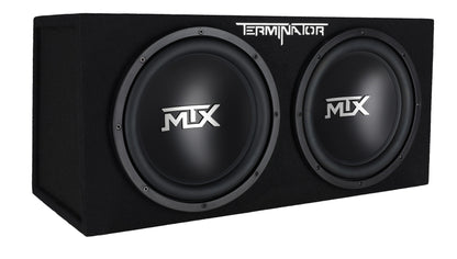 MTX Terminator TNP212D2 1200 Watt Dual 12” Subwoofers+Sub Box+Amplifier+Rockmat