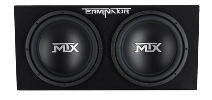 MTX Terminator TNP212D2 Dual 12” Subwoofers+Enclosure+Amp Kit+2 Farad Capacitor