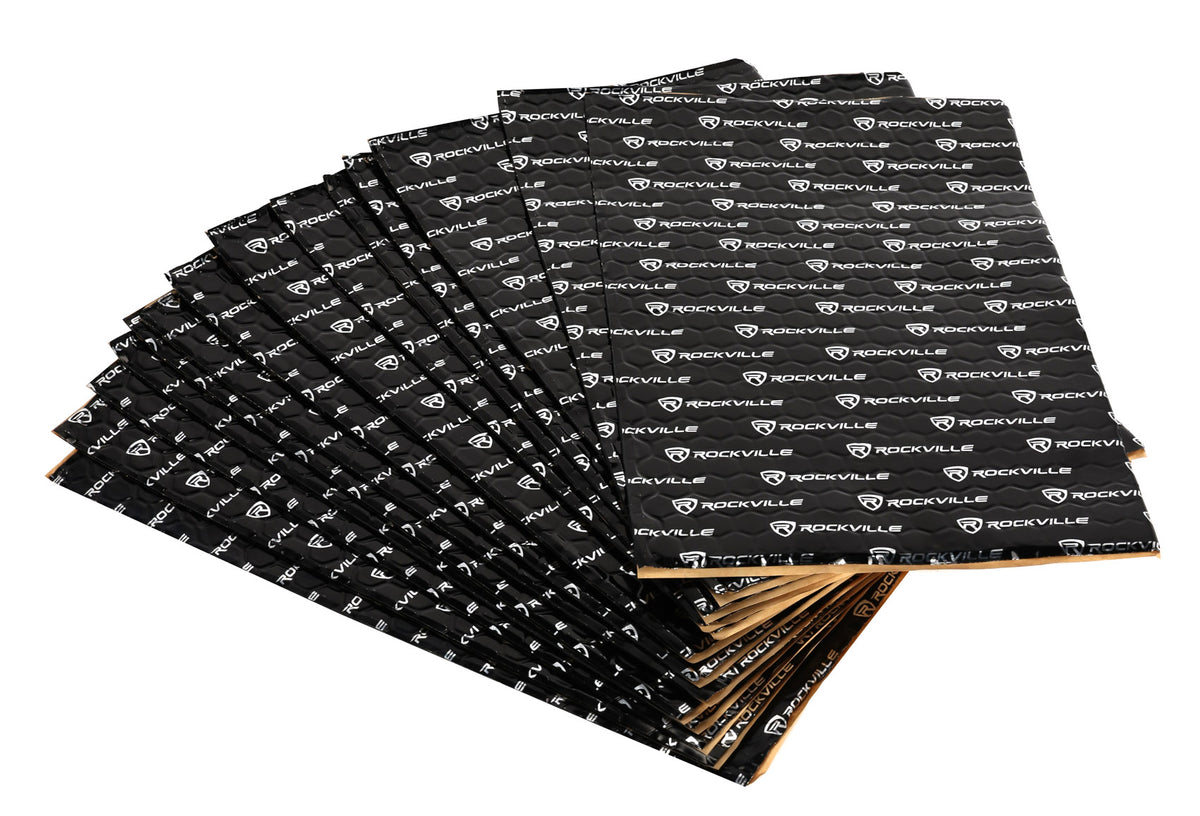 Rockville RockMat 15-25 15 Sq Ft 2.5MM 100 MIL Sound Vibration Deadener Car Kit