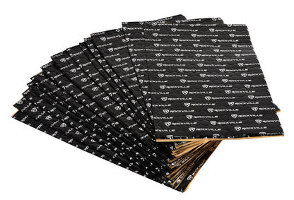Rockville RockMat 15-25 15 Sq Ft 2.5MM 100 MIL Sound Vibration Deadener Car Kit