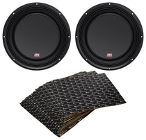 3510-04S 10" Shallow Subwoofer Pair with Sound Deadening Kit