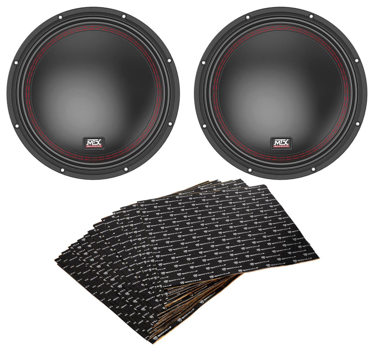 5510-22 10" Subwoofer Pair with Sound Deadening Kit