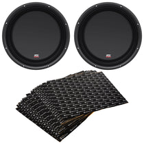 3512-04S 12" Shallow Subwoofer Pair with Sound Deadening Kit