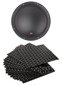 7512-44 12-Inch Subwoofer + 50 Sq Ft Sound-Deadening Kit