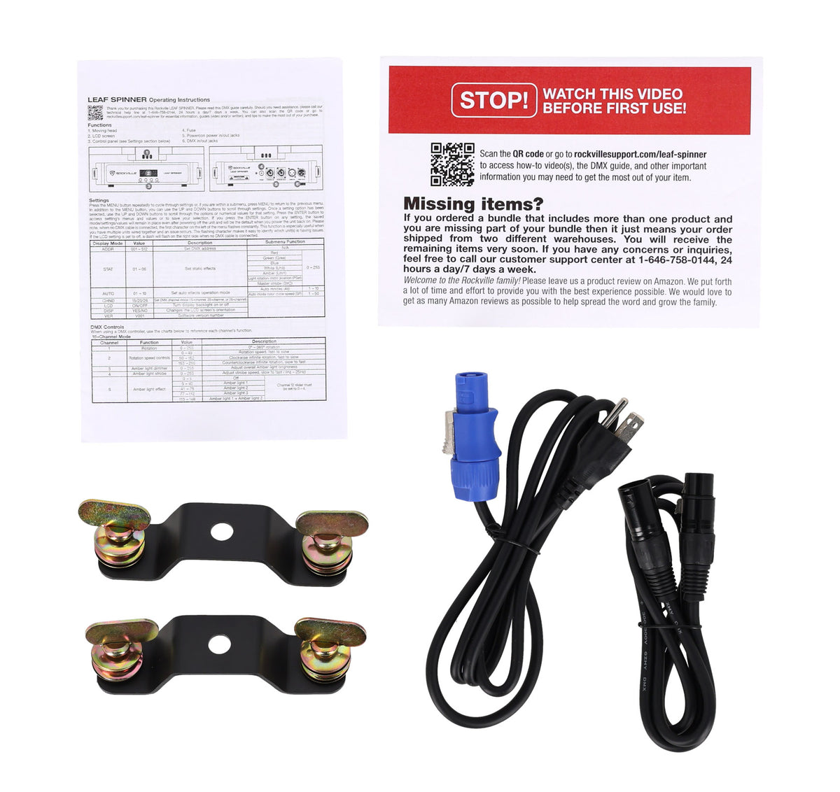 Rockville LEAF SPINNER 250w DJ/Stage 3-In1 Rotating Effect Light, 26 Chan DMX