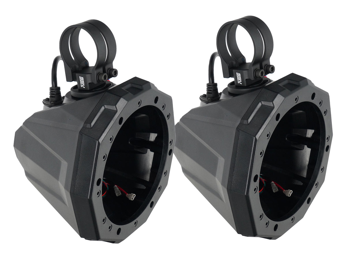 6.5" Roll Cage Speaker Pods With 2" Clamps (Pair)