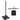 Rockville RLF2 BLACK 10 Foot Solid Base Speaker/Lighting/Projector DJ Stand+Bag