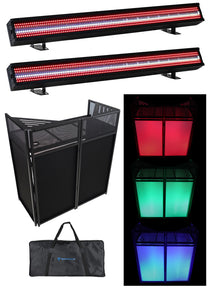 (2) Jolt Bar FXIP LED DMX Strobe/Blinder Lights+DJ Booth Facade
