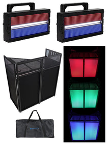 (2) Jolt Panel FXIP LED DMX Strobe/Wash Lights+DJ Booth Facade