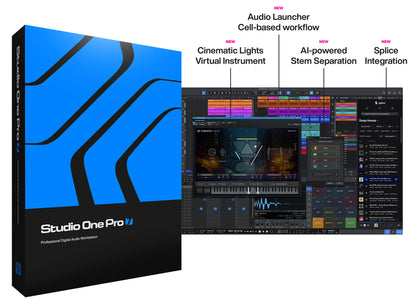 PreSonus Studio One Pro 7 DAW Recording Music Production Software