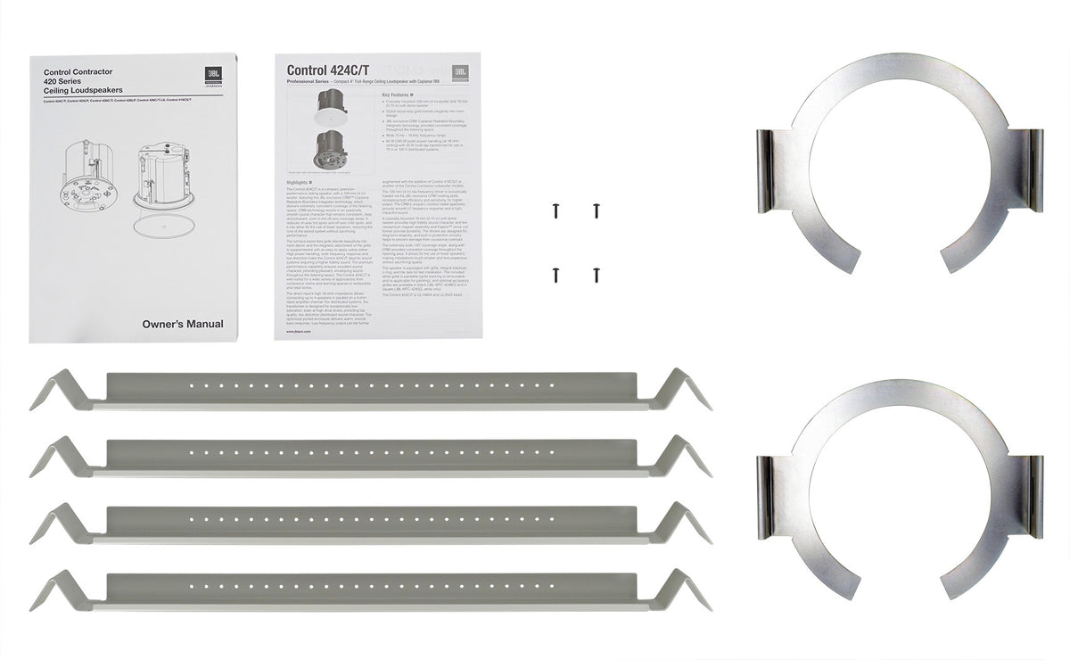 2) JBL Control 424C/T 4" Commercial 70v/16-ohm Ceiling Speakers 4 Restaurant/Bar