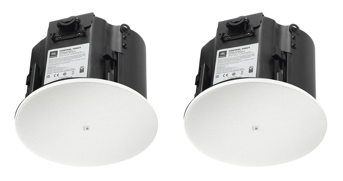 (2) JBL Control 426C/T 6.5" Commercial 70v/12-ohm Ceiling Speakers 4 Restaurant