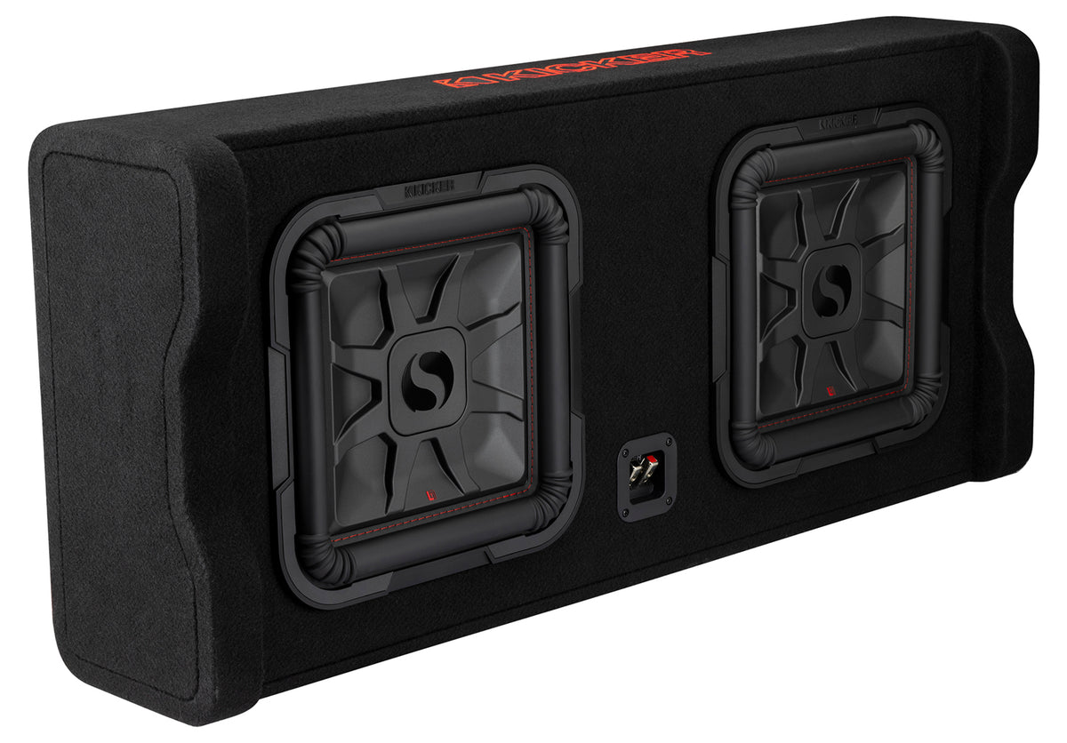 Kicker 49DL7TDF122 Dual 12" L7T Down-Firing Subwoofers+Enclosure Box DL7TDF12